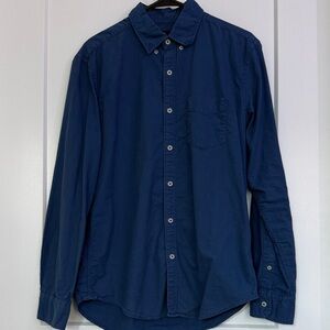American Eagle Outfitters Deep Blue Button-Down Shirt